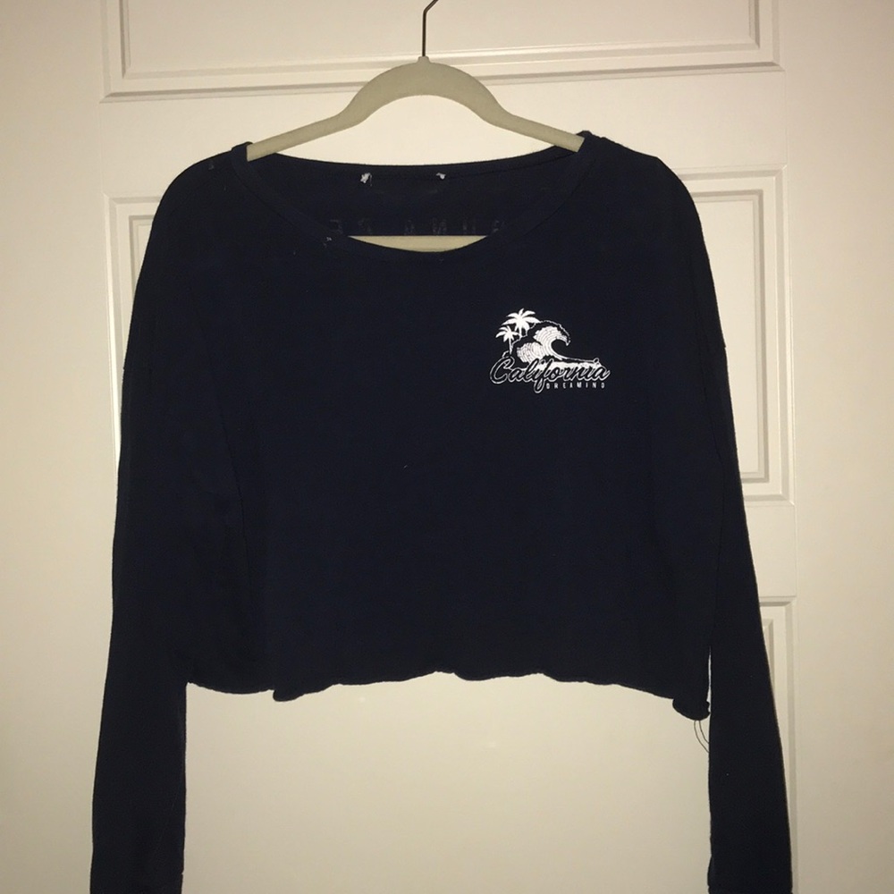 California Laguna beach long sleeve crop top